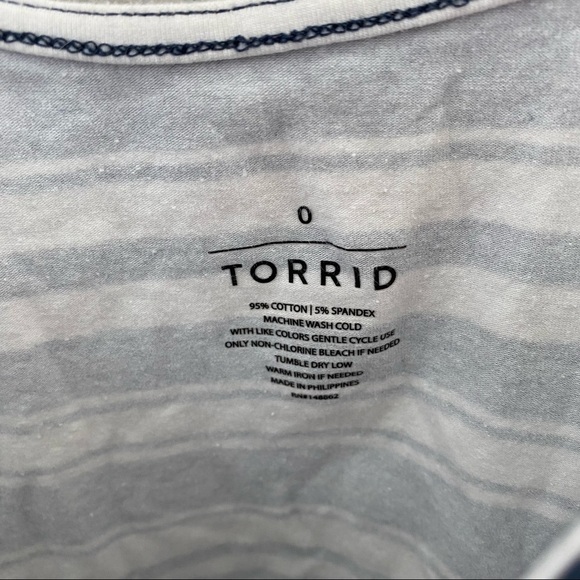 Torrid Fitted Striped Tank Top - Picture 2 of 3